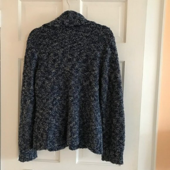 Marled Blue & Tan Ponsesa Cardigan Sweater - Picture 5 of 5